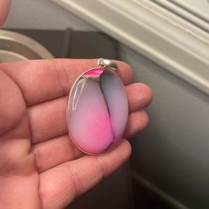 Pink Dendtric pendant